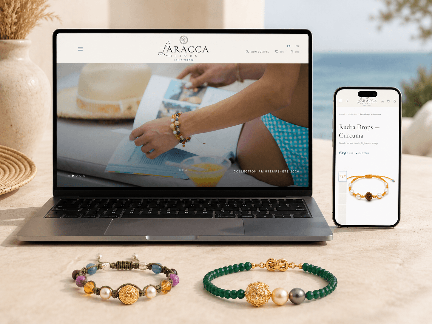 Dashboard du e-commerce propriétaire Laracca construit par CodeN'Co